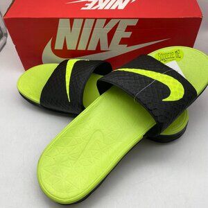 NIKE BENASSI SOLARSOFT BLACK/VOLT #705474-070 US MEN'S VARIOUS SIZE